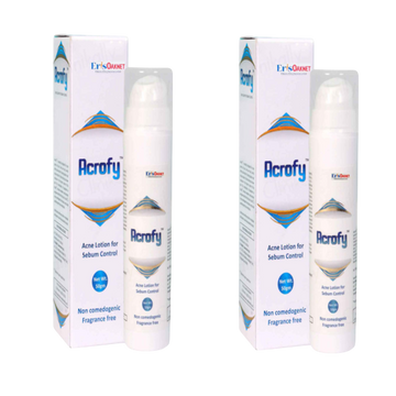 Acrofy Moisturizer for Acne-Prone Skin Sebum Control 50Gm, Pack of 2