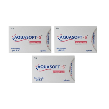 Aquasoft Syndet Bar 75g, Pack of 3