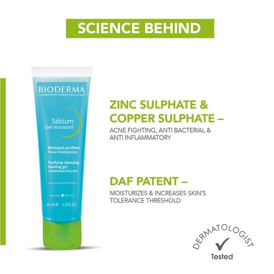Bioderma Sebium Moussant Purifying Cleansing Foaming Gel,