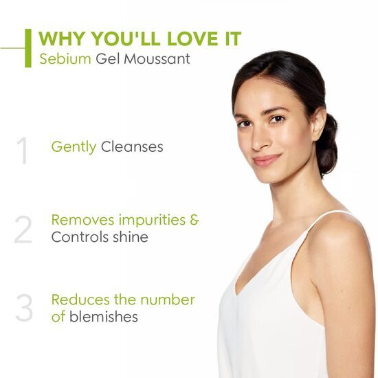 Bioderma Sebium Moussant Purifying Cleansing Gel, 100ml