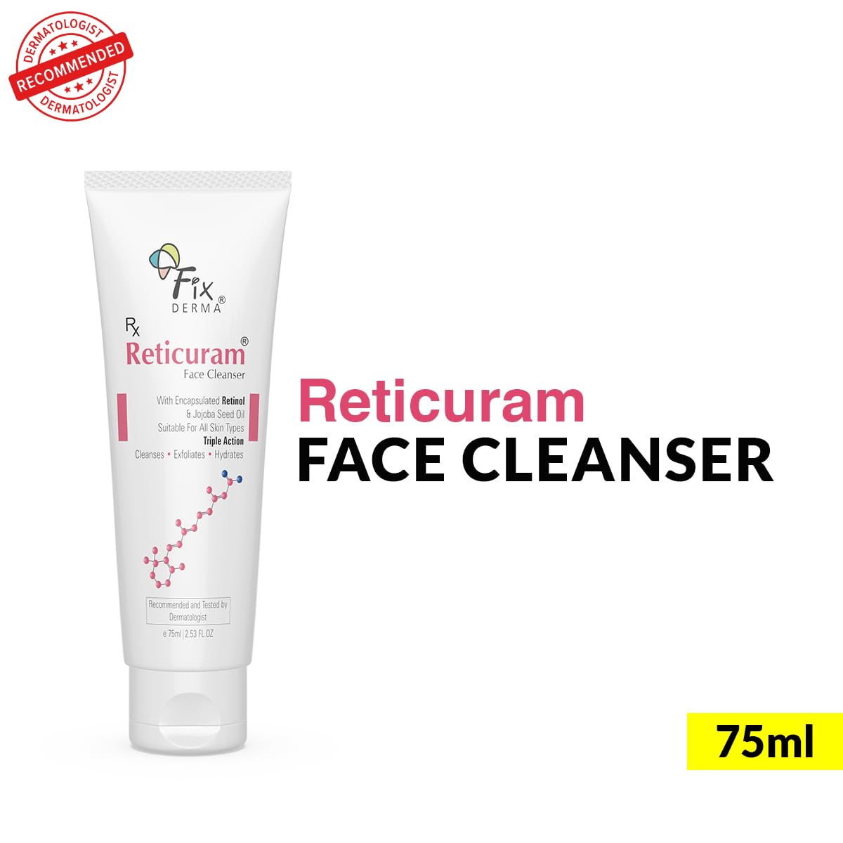 Fixderma Reticuram Face Cleanser PACK OF 2, 75ml