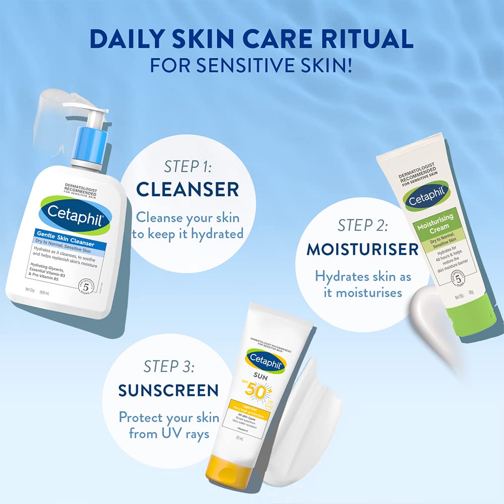 Cetaphil Gentle Skin Cleanser for Dry Normal Sensitive Skin,  1000ml