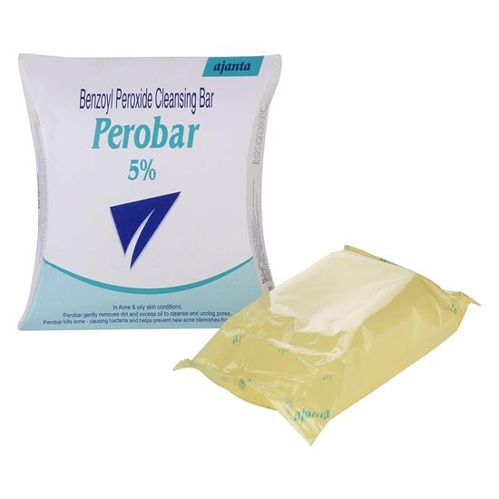 Perobar 5% Cleansing Bar 75GM, PACK OF 3