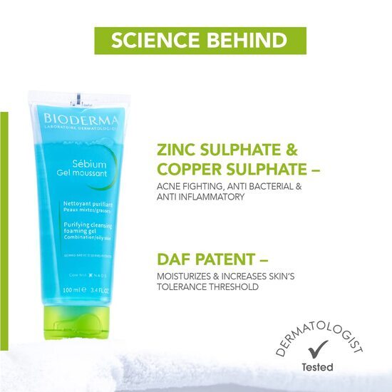 Bioderma Sebium Moussant Purifying Cleansing Gel, 100ml