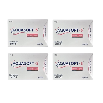 Aquasoft S Syndet Bar 75gm, Pack of 4