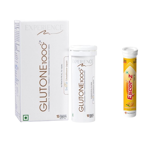 Glutone 1000, 15Tab with Escor-Z Orange Flavour, 20TAB