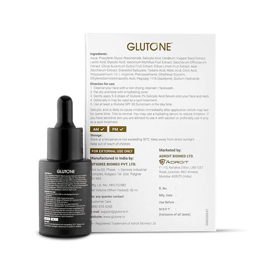 Glutone 2% Salicylic Acid Serum, 30ml