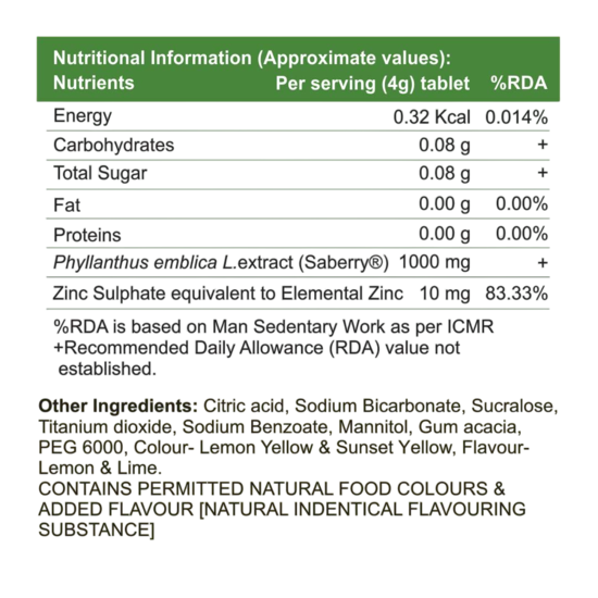 ESCOR Z 20TAB, Lime and Lemon Flavour