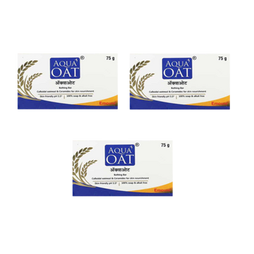 Aqua Oat Soap 75gm, PACK OF 3