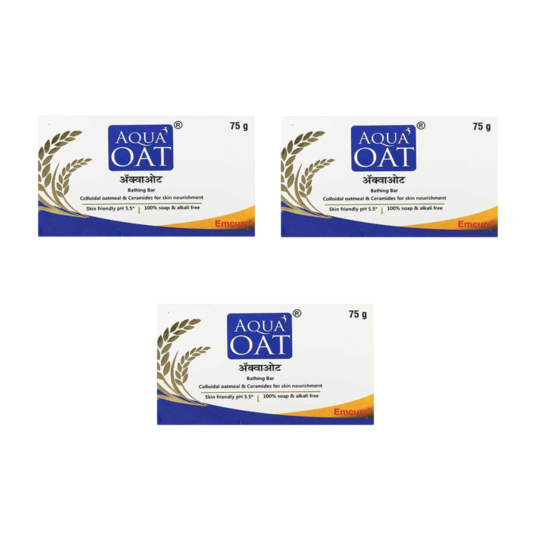 Aqua Oat Soap 75gm, PACK OF 3
