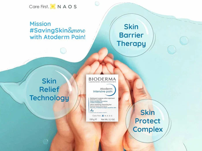 Bioderma Atoderm Intensive Pain Ultra soothing Cleansing Bar 150gm