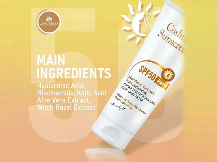 Cosderma Coshield Mattifying Sunscreen SPF 50 PA+++ 50ml