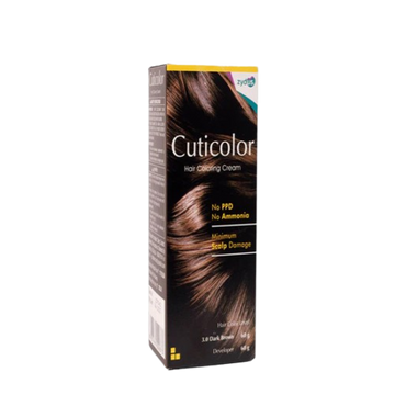 Cuticolor Hair Coloring Cream (3.0 Dark Brown) (60gm+60gm) (120gm)