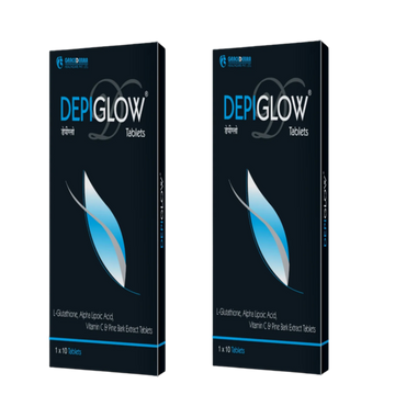 Depiglow Whitening Tablet 10 Tab PACK OF 2