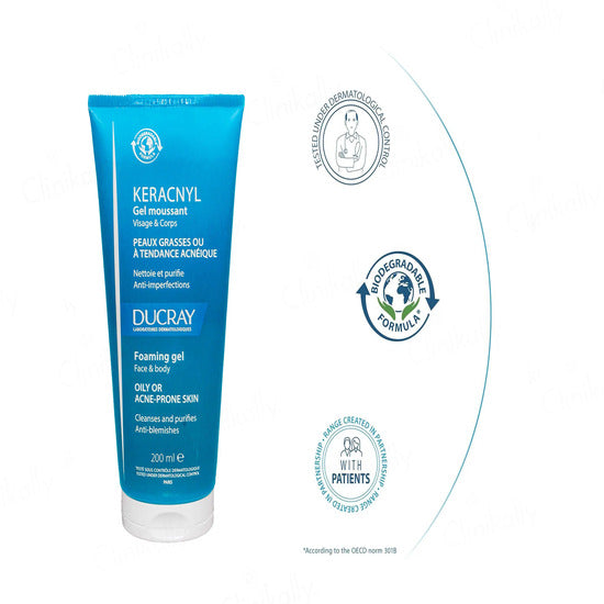 Ducray Keracnyl Foaming Gel, 200ml