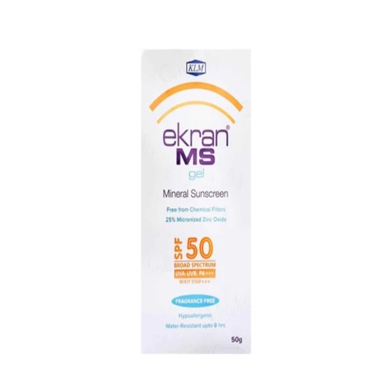 Ekran MS Mineral Sunscreen Gel SPF 50 PA+++ 50gm