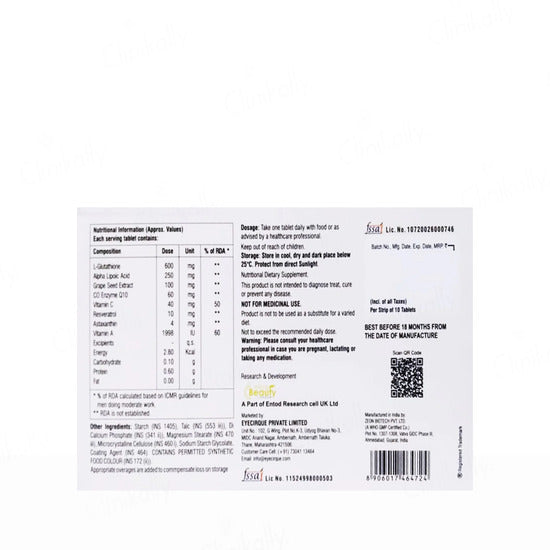 Eyecirque Antioxidant Supplement Tablet 10Tab