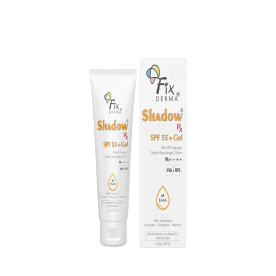 Fixderma Shadow RX Sunscreen SPF 55+ Gel, 75gm