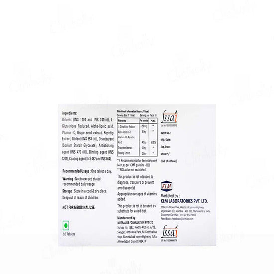 Glutaderm Tablet 10Tab