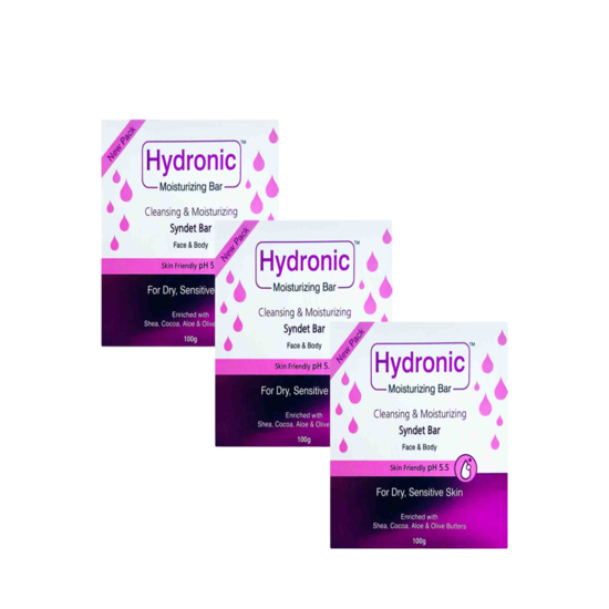 Hydronic Moisturizing Bar 100gm Pack of 3