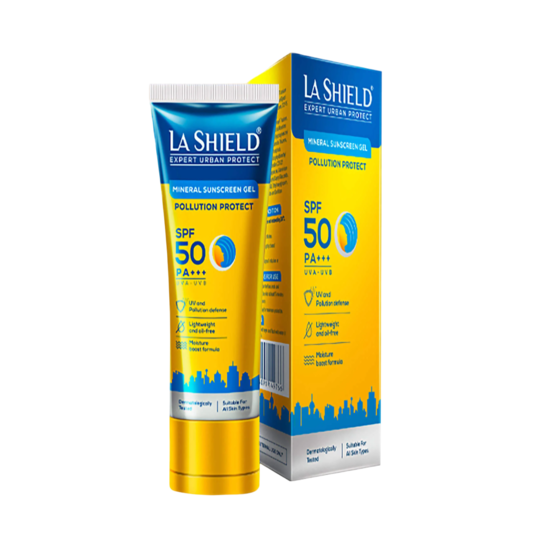 La Shield Pollution Protect Mineral Sunscreen Gel SPF 50 PA+++