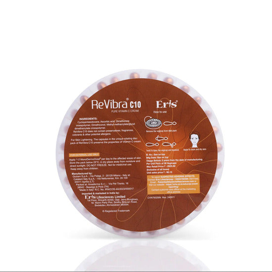 Revibra C10 Pure Vitamin C Cream, 28 Vegicaps of 0.5 ml each