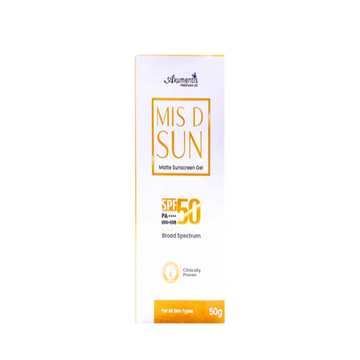 MIS D Sun Matte Sunscreen Gel SPF 50, 50gm