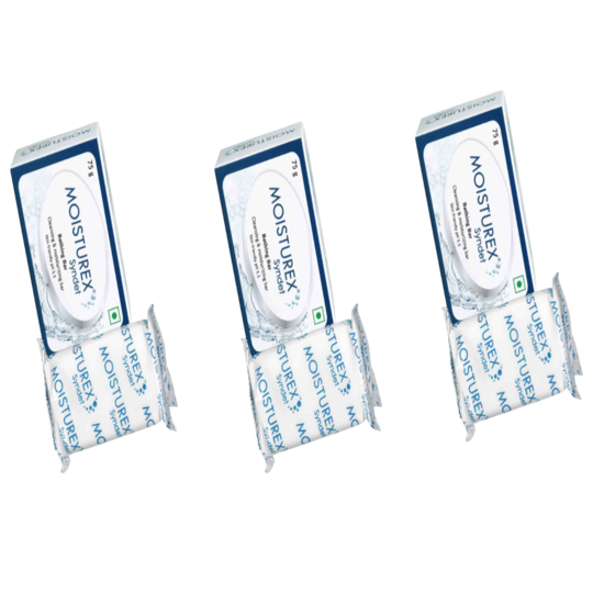 Moisturex Syndet Bathing Bar 75g, Pack of 3
