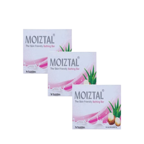 Moiztal Skin-Friendly Bathing Bar 75gm x 3
