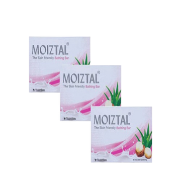 Moiztal Skin-Friendly Bathing Bar 75gm x 3