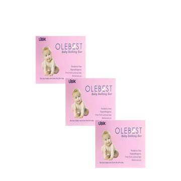 Olebest Baby Bathing Bar, 75gm x 3