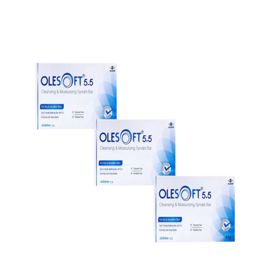 Olesoft 5.5 Soap - 75 g, Pack of 3