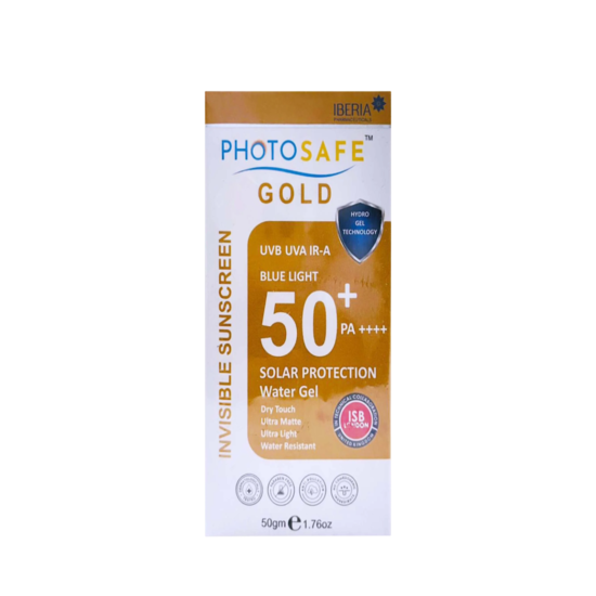 Photosafe Gold Invisible water Blue Light Sunscreen Gel SPF 50+ 50gm