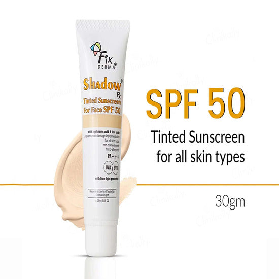 Fixderma Shadow Rx Tinted Sunscreen For Face SPF 50 PA+++,