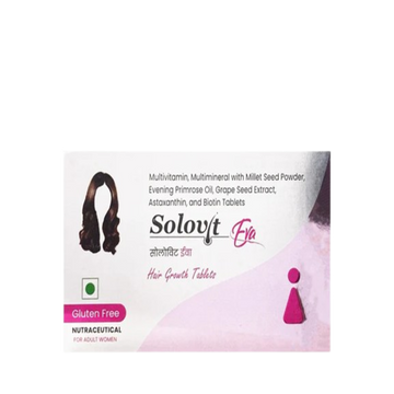 Solovit Eva Hair Growth Nutraceutical Tablet For Adult Women 3 x 10 Tab