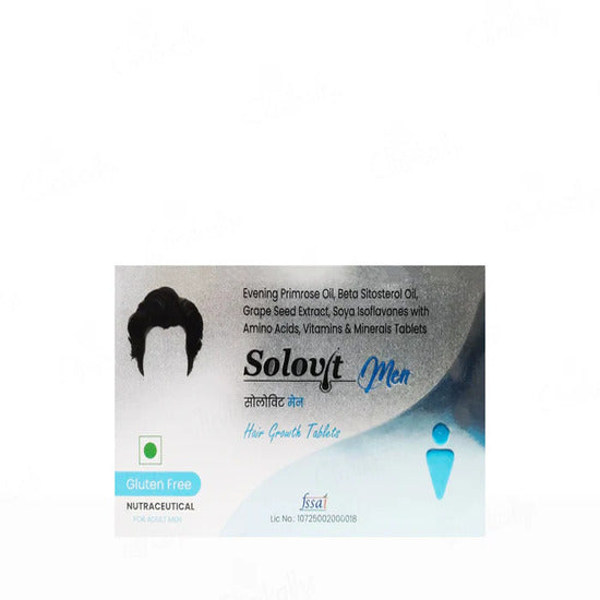 Solovit Men Hair Growth Nutraceutical Tablet For Adult Men 3 x 10 Tab
