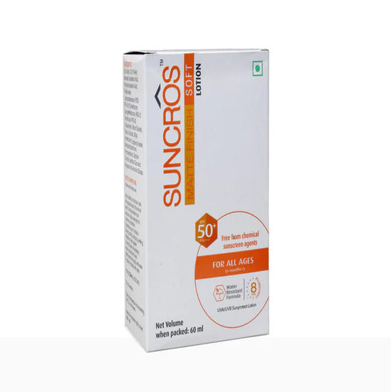 Suncros Matte Finish Soft Lotion 50+, 60ml