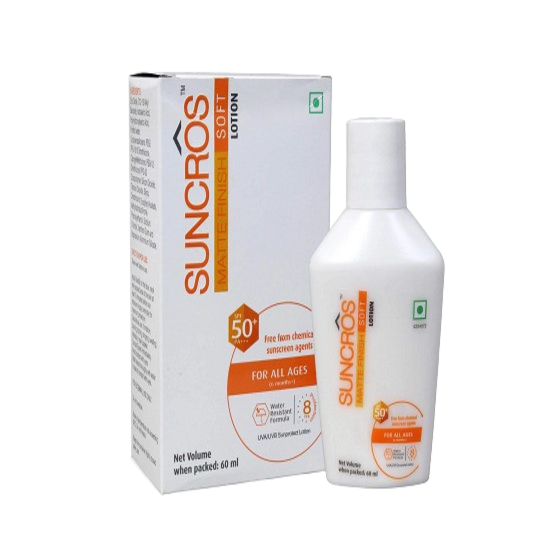Suncros Matte Finish Soft Lotion 50+, 60ml