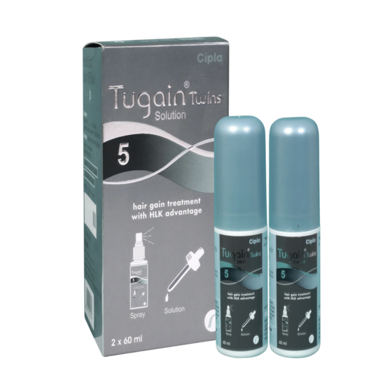 Tugain Twins 5 Solution (60ml Each) 120ml