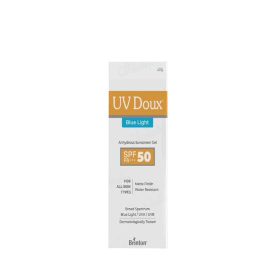 UV Doux Blue Sunscreen Gel SPF 50, 50gm
