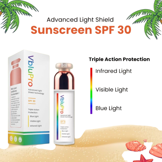 VbluPro Advanced Light Shield Sunscreen SPF 30, 30gm