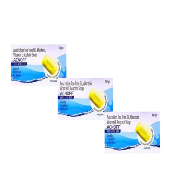 Acnoff Anti-Acne Bar 100gm Pack of 3