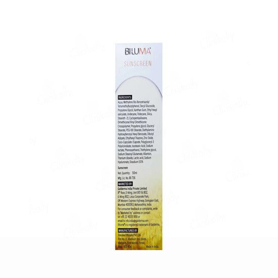 Biluma Broad Spectrum Sunscreen SPF 50+ PA++++ 50ml