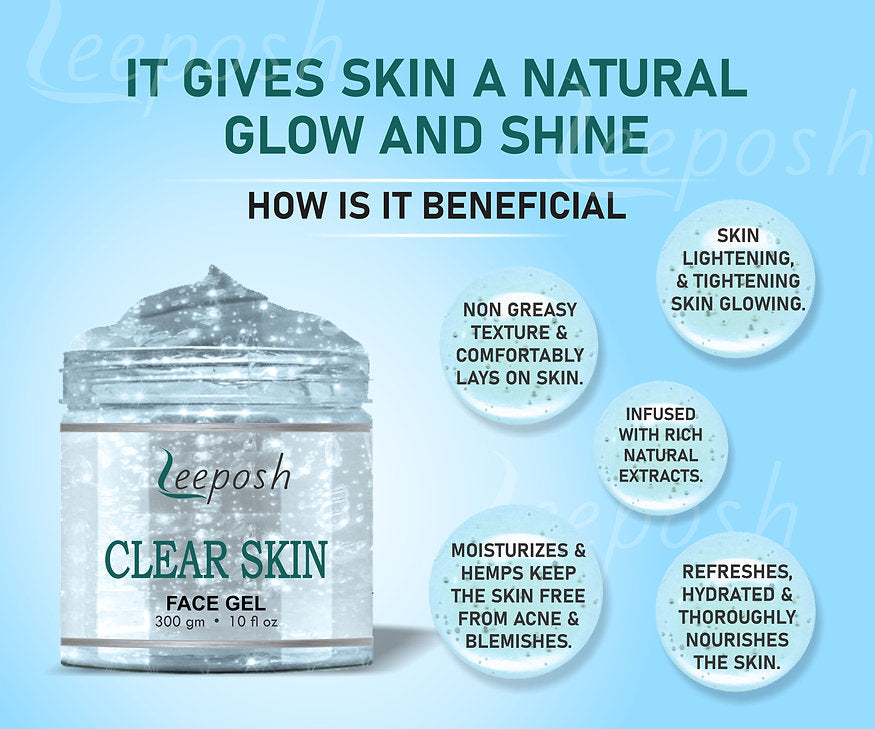 Cosderma Leeposh Tea Tree Acne Face Gel For oily to normal skin 300 gm