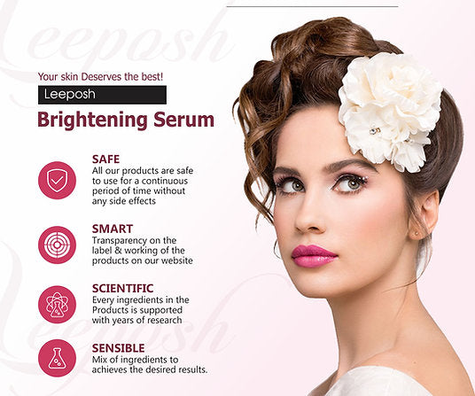 Cosderma Leeposh 5% Alpha Arbutin Skin Brightening Serum for Brightening Pigmentation Blemishes, Dark Spots, 30ml