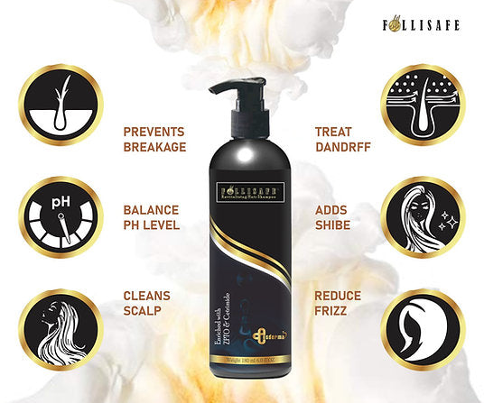 Follisafe hair shampoo Antidandruff Shampoo Zinc PCA, 180ml