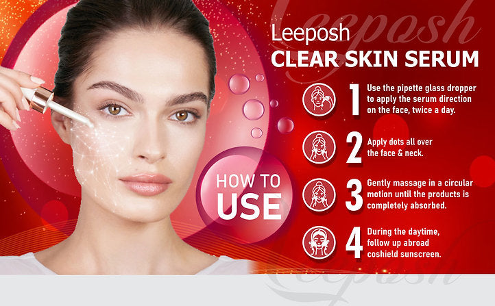 Cosderma Leeposh Clear Skin Serum 12% Niacinamide Serum + Zinc PCA 2% for Acne, Spot, Scars, Marks Melasma, 30ml