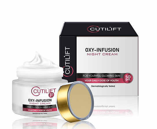 Cosderma CutiLift Leeposh Oxy-Infusion Night Cream Hyaluronic Acid Face Cream Natural Face Cream, 50gm