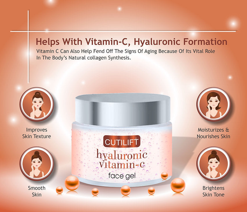 Cutilift Hyaluronic Vitamin-C Face Gel, 50gm