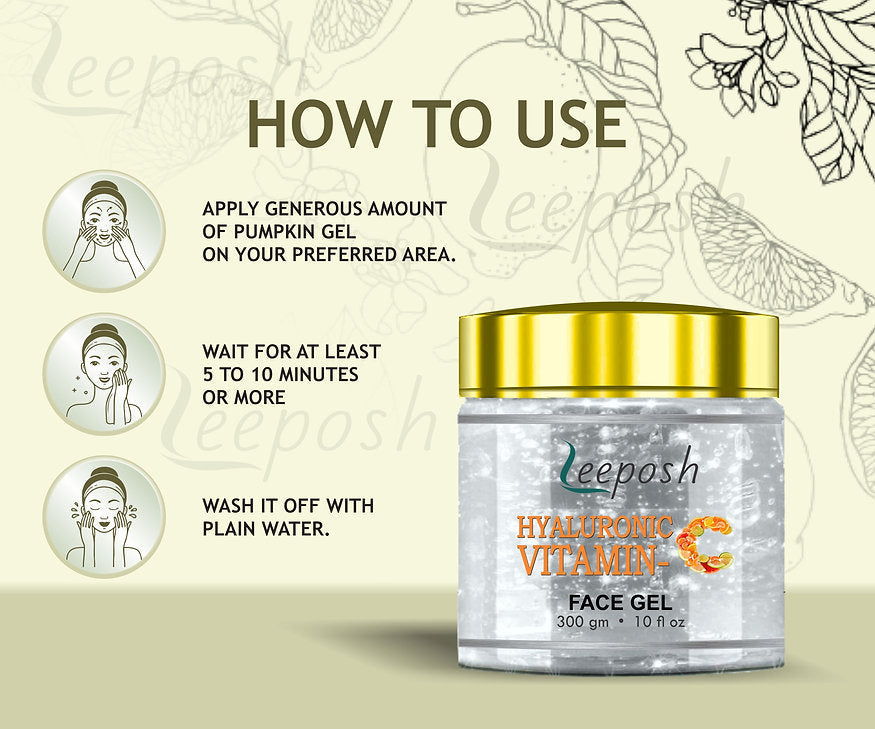 Cosderma Leeposh Hyaluronic Vitamin C Face gel, 300gm